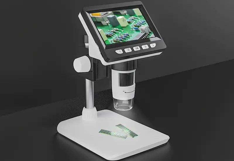 Mini Microscopio Digital 8 LEDs, 1080P HD, 1000x Aumentos