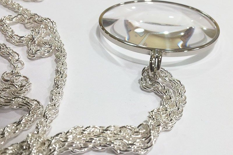 Necklace With 4x Magnifier Glass Pendant