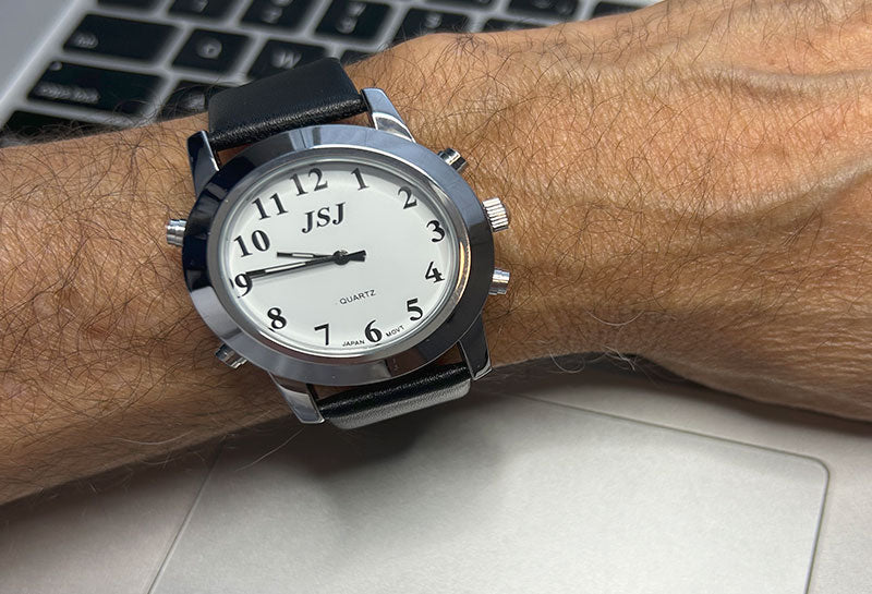 Talking Watch Leather Strap - Spanish & English  Voice