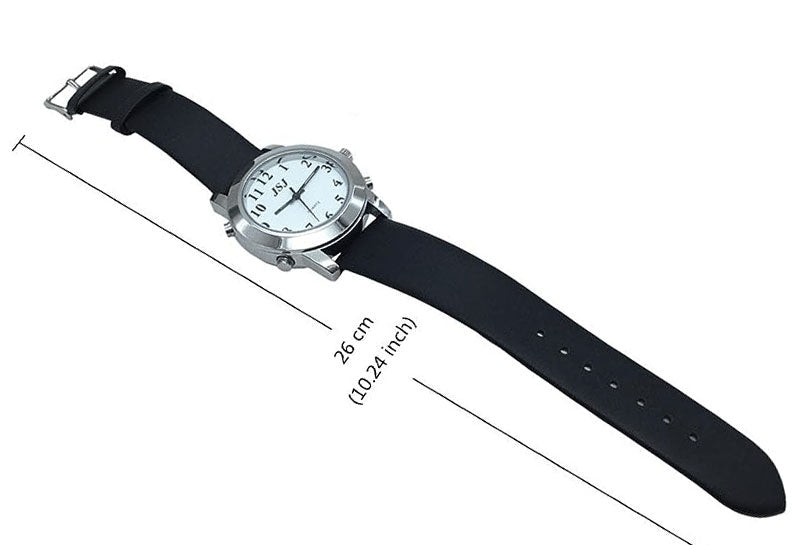 Talking Watch Leather Strap - Spanish & English  Voice