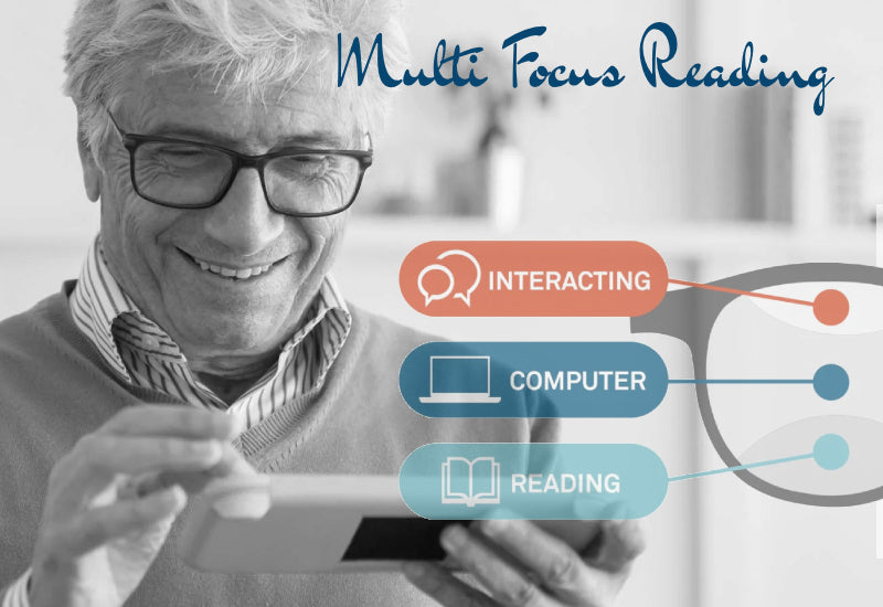 Multi Focus Reading Glasses Black