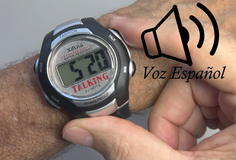 Talking Watch Unisex Digital Sport - Spanish Voice -