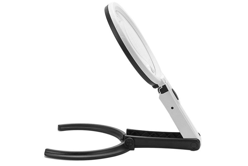 Magnifier foldable neck transforms
