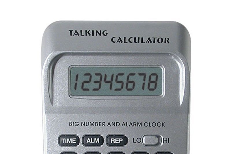 Calculadora parlante con reloj - Voz en inglés