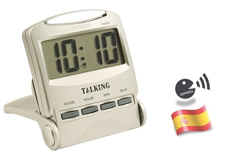 Talking Travel Alarm Clock - Spanish