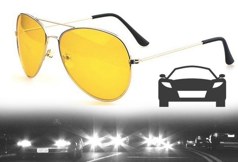 Gafas de conducción nocturna Piloto Filtro amarillo