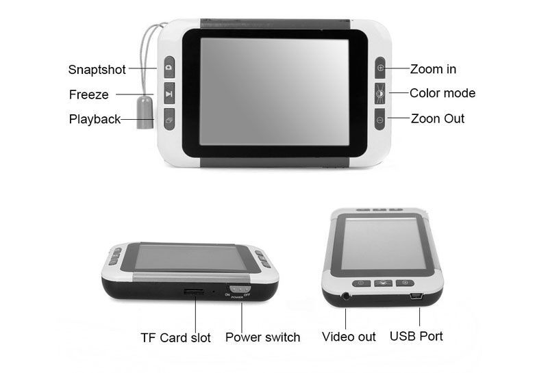 Magnifier Portable Video MiniLow 3.5″
