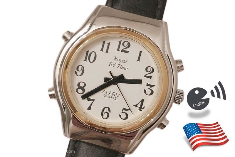Talking Watch Unisex  Leather Band - Spanish / English Voice