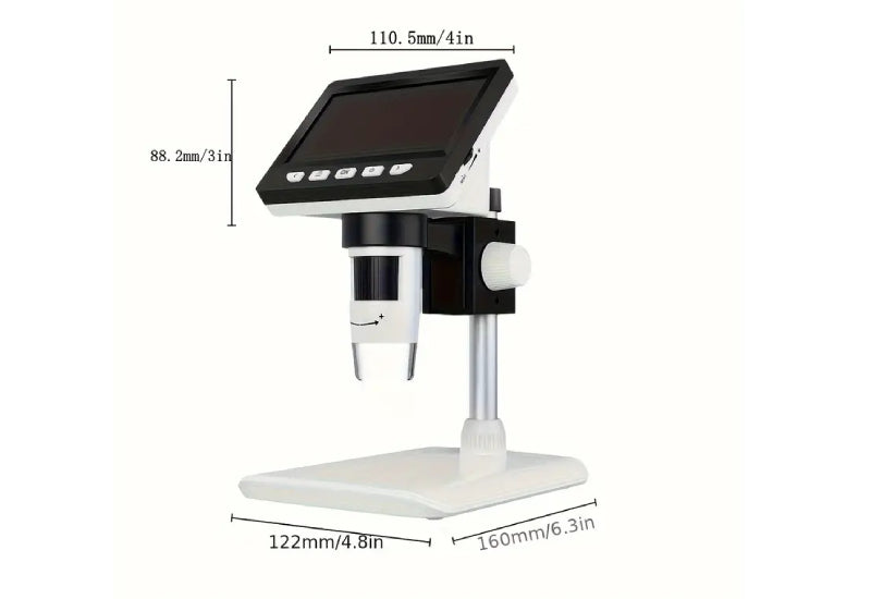 Mini Microscopio Digital  8 LEDs, 1080P HD, 1000x Aumentos
