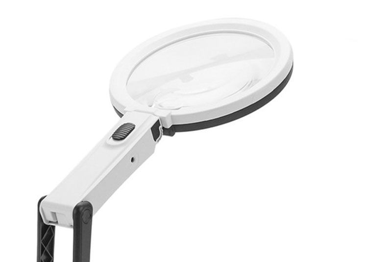 Magnifier foldable neck transforms