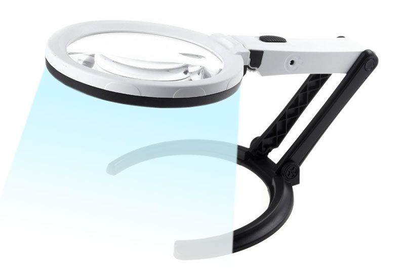 Magnifier foldable neck transforms