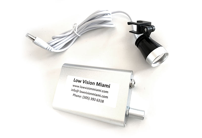 Linterna frontal LED portátil para lupas dentales