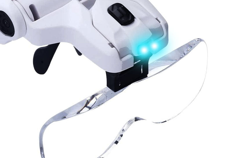 Lupa Visera Diadema con luz LED