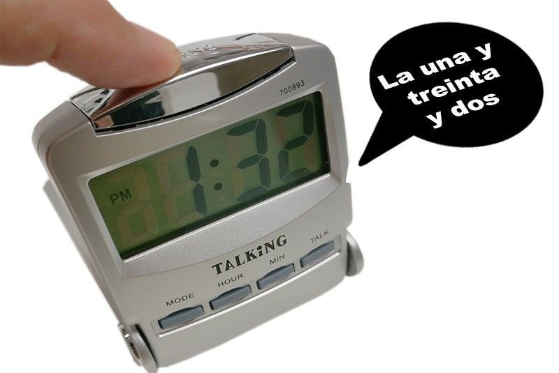 Talking Travel Alarm Clock - Spanish