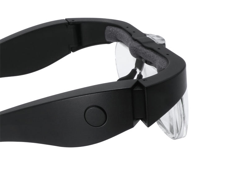 Headband Magnifier with LED Light, Rechargeable Head Mount Magnifier  New-blue
