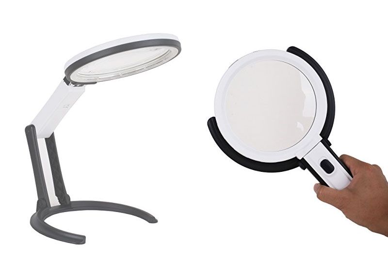 Magnifier foldable neck transforms