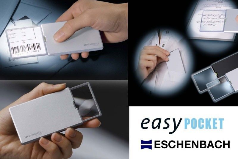 Easy Pocket Magnifers by Eschenbach Optik made in Germany — Low